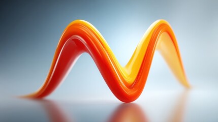 Poster - flowing wave representing the concept of digital investment liquidity and financial movement in a mo