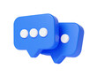 © Shadoweee - two blue speech bubbles with white dots isolated on a transparent background