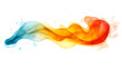 © Relung - Colorful Abstract Wave Art: A Vibrant Fusion of Blue, Yellow, and Red Swirls on a Dark Background
