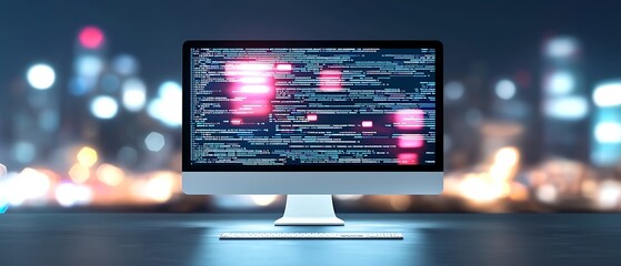 Computer screen displaying code