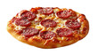 © จงดี พลพวก - Pepperoni Pizza: A close-up shot showcases a delicious, freshly baked pepperoni pizza, boasting a crispy crust, melted cheese, and savory pepperoni slices