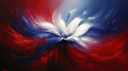 Poster - Abstract flower bursting with vibrant colors