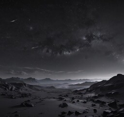 inky black sky, countless twinkling stars, cosmic vastness , universe, nebula, dark