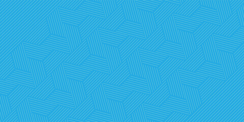 Poster - blue geometric lines seamless pattern. blue vector texture with thin diagonal stripes, lines, chevron, zigzag.
