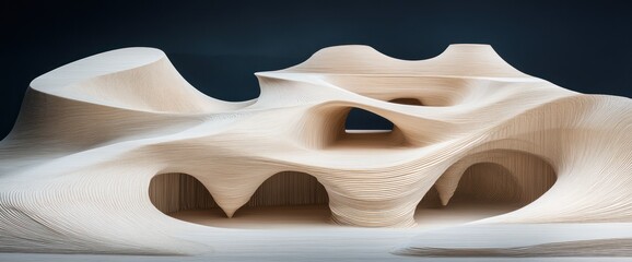 Poster - Abstract architectural model, organic forms
