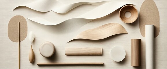 Poster - Abstract Composition of Organic Shapes