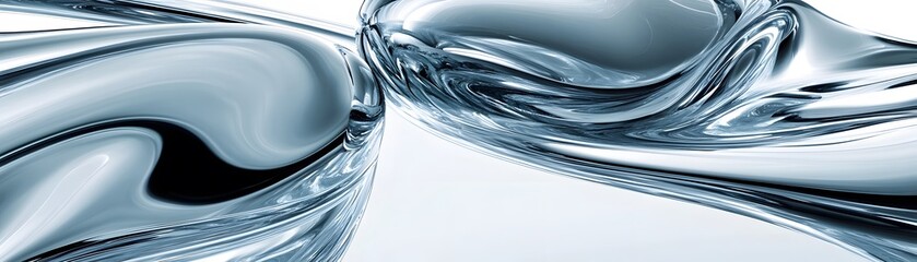 Poster - Abstract design of flowing liquid forms.