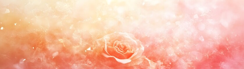 Poster - Delicate rose design with soft pastel hues.