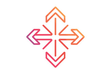 Aufkleber - Different ways arrows, icon in line design. Ways, arrows, directional arrow, navigation sign, multi-direction on white background vector. Different ways arrows, icon in line design editable stroke.