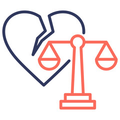 Poster - Divorce Dual Tone Icon