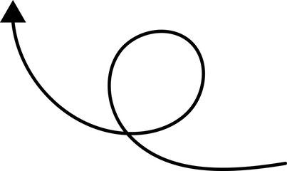 Poster - Hand drawn arrows. Hand drawn freehand different curved lines, swirls arrows. Curved arrow line. Doodle, sketch style. Isolated Vector illustration.