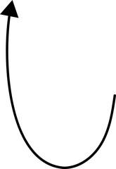 Poster - Hand drawn arrows. Hand drawn freehand different curved lines, swirls arrows. Curved arrow line. Doodle, sketch style. Isolated Vector illustration.
