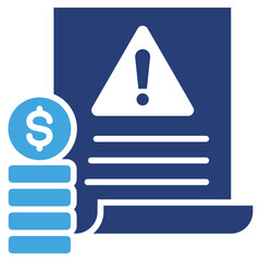 Poster - Debt Two Color Icon