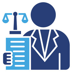 Poster - Attorney Two Color Icon