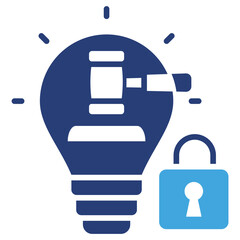 Poster - Intellectual Property Two Color Icon