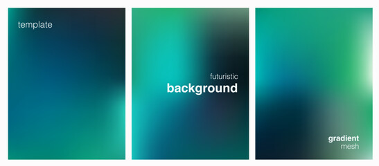 Poster - Abstract vector illustration with a smooth blue-green gradient mesh, creating a modern, minimal, and versatile background for graphic or web design projects, presentations, or digital art uses.