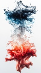 Poster - Dynamic color swirl action abstract art studio setting high-contrast visual explosion for creative inspiration