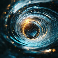 Poster - Exploring a cosmic vortex outer space digital art galactic environment abstract viewpoint sci-fi concept