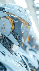 Poster - Robotic innovations unveiled at tech expo high-tech showcase futuristic environment close-up view artificial intelligence concepts