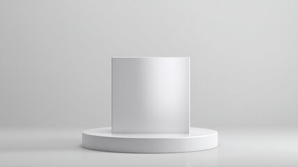 Aufkleber - minimalistic empty podium with reflective surface in clean image setting