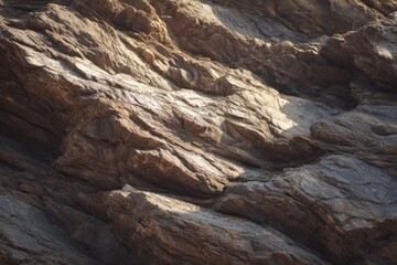 Poster - up-close view of textured rock formations captures essence of geological art with rugged textures