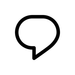 Poster - Illustration of a simple black speech bubble with rounded edges on a white background in vector format