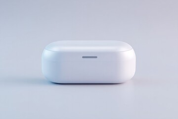 Poster - clean minimalistic layout featuring single sleek gadget isolated against neutral background with ample copy space