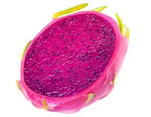 Wall Mural - half of purple fleshed dragonfruit cut out