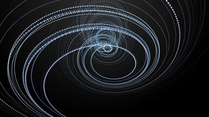 Poster - Futuristic video animation with particle stripe object in slow motion, 4096x2304 loop 4K