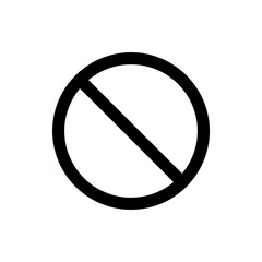 Poster - Black circle with a diagonal line through it indicating prohibition or restriction symbol illustration