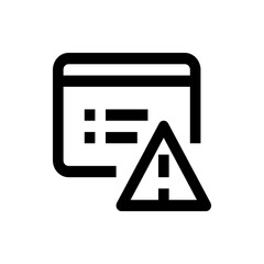 Poster - Alert icon showing a document with a warning sign indicating an error or problem on the document page