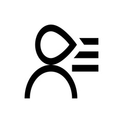 Poster - Illustration of abstract shape with curved base and droplet form connected to horizontal lines on right