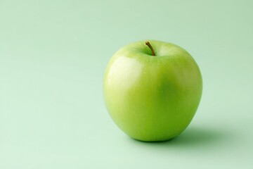 Poster - single fresh green rests on smooth solid color background
