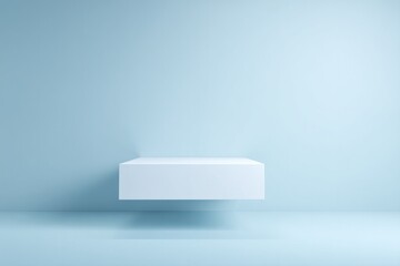 Aufkleber - suspended empty podium against minimalistic backdrop suggests modern elegance in simplicity