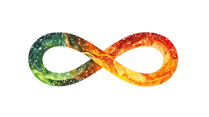 Aufkleber - A Stunning Display of Colorful Infinity Symbol Representing Eternal Love and Unity in Artistic Form