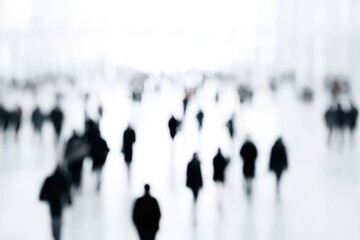 Poster - contrast social disparity with blurred peoples silhouettes in background