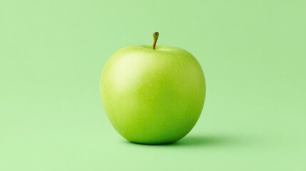 Poster - minimalistic display of fresh green centered on clean solid color background with 70 ample copy spac