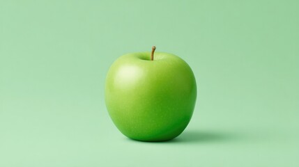Poster - minimalistic display of fresh green centered on clean solid color background with 70 ample copy spac