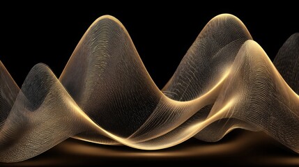 Poster - Intricate wave pattern illustrating fluid dynamics and energy flow in a captivating visual representation