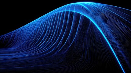 Poster - Mesmerizing wave of light representing price exhaustion heatmap based on fibonacci analysis in financial markets
