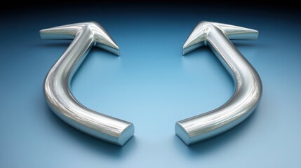 Poster - ai-enhanced loan repayment restructuring wizard icon featuring two silver arrows symbolizing financi