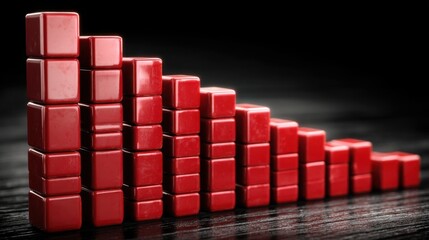 Poster - Bold red cube depicting impact and significance in ai-generated reversal zone probability matrix conceptualization