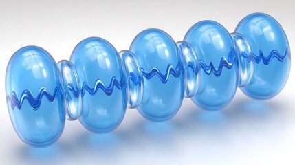 Poster - Striking blue glass object that captivates with its unique form and reflective quality in modern art and design