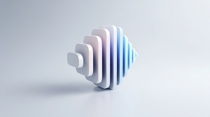 Poster - sleek white and blue object depicting ai-guided sector rotation wave tracker icon concept for financ