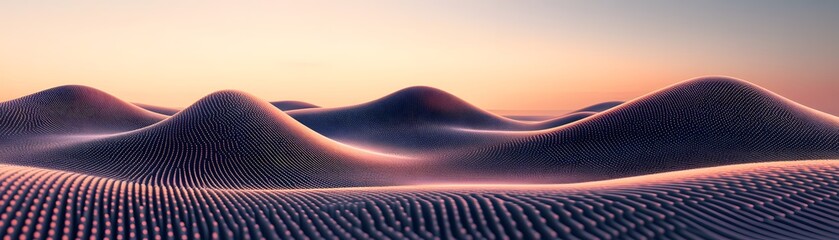 Poster - Digital rendering of a serene desert landscape.