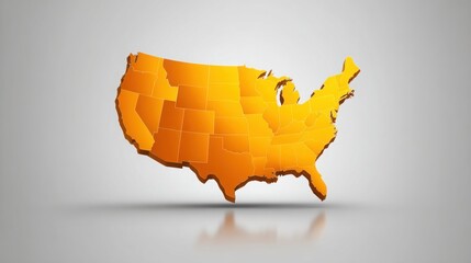 Poster - united states map featuring ai-based credit flow parity index icon concept for financial analysis an