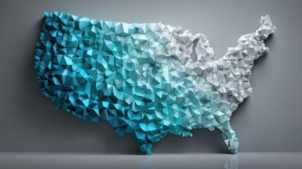 Poster - united states map representing living wage distribution planner for economic analysis and strategic 