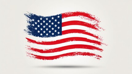 Poster - The american flag symbolizing national identity and financial independence in a digital sovereign bond index context icon