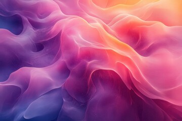 Fototapete - Colorful abstract wave patterns create an ethereal visual experience in vibrant shades and soft textures