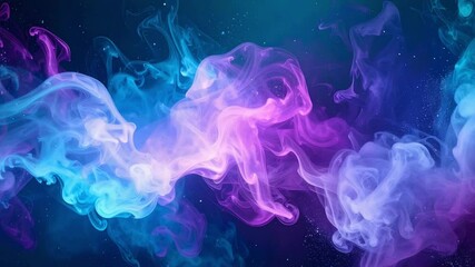 Wall Mural - Colored smoke plumes, seamless looping 4k time-lapse animation video background
